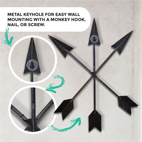 bronze metal arrow wall decor   day shipping hassle  returns wall charmers