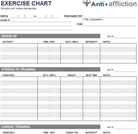 awesome exercise  fitness charts  logs exercise workout