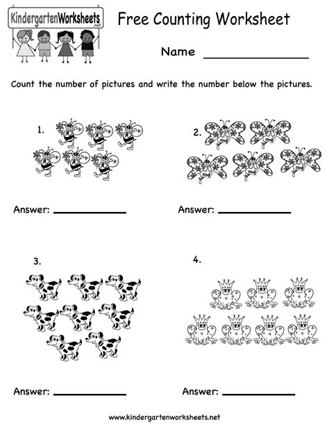images  preschool counting worksheets  printables