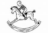 Coloring Rocking Horse Child Pages Getcolorings Getdrawings sketch template