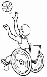 Coloring Basketball Pages Wheelchair Clipart Playing Disabilities Disability Printable Boy Disabled Colouring Sports Kids Physical Children Athlete Athletes Color Clip sketch template