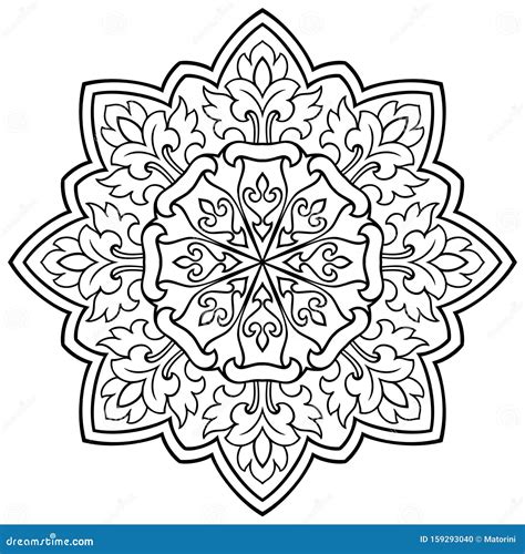 oriental abstract mandala stock vector illustration  islamic