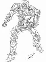 Rim Gipsy Exede Colorear Titanes Pacifico Jaeger Tablero Monstruos sketch template