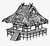 Hut Nipa Kubo Bahay Logement Dwelling Webstockreview Choza Japonais Stilts Openclipart Mueble Monocromo Pintu Africa Arsitektur Automatically sketch template