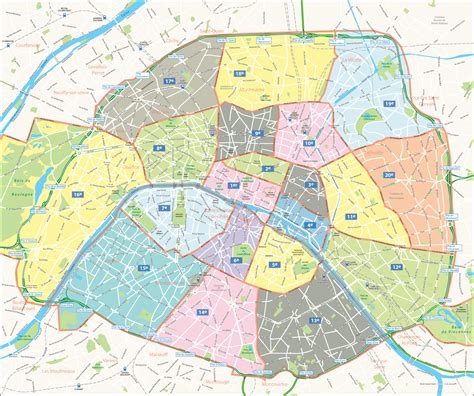 arrondissements  paris maps   web