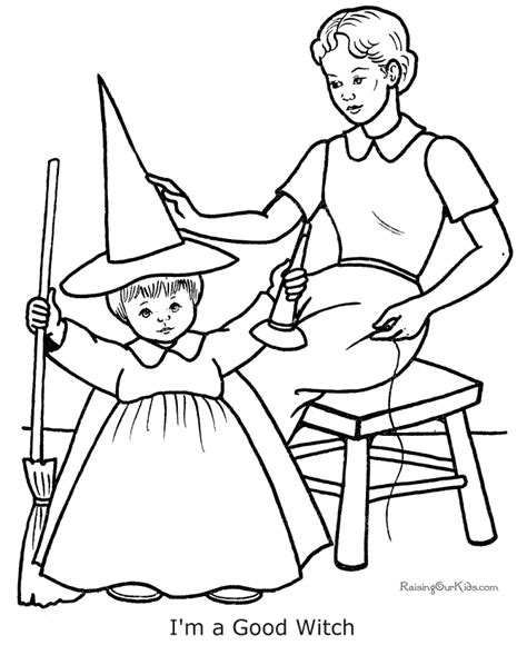 fun halloween kids coloring pages good witch