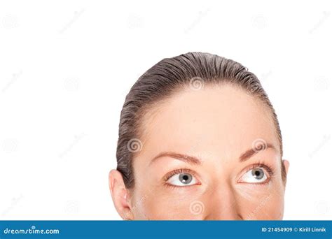 peaking stock image image  face blank contemplation