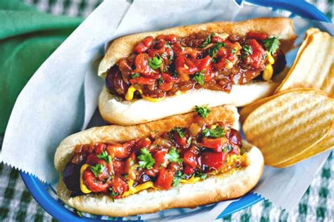 york style hot dog  red pepper relish life love  good food