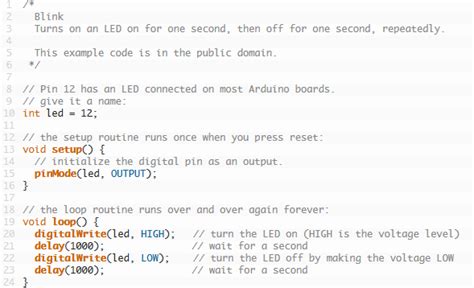 blink code arduino starter kits