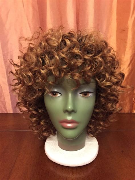 human hair blend curly wig etsy curly wigs wigs human hair