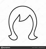 Wig Coloring Template sketch template