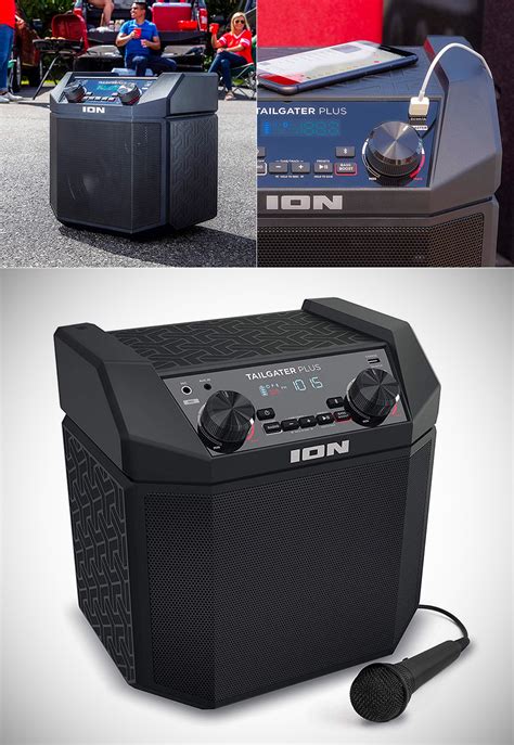 ion audio tailgater  includes  bluetooth speaker  usb charging