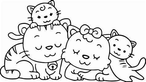 coloring picture  family elegant cat family coloring pages