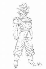 Goku Saiyan Getdrawings Gohan sketch template