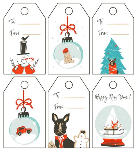 christmas gift tags  color    printables printablee