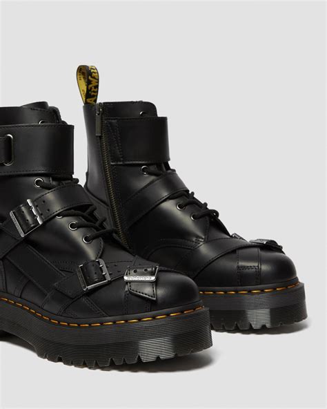dr martens jadon strap platform leather boots  black lyst