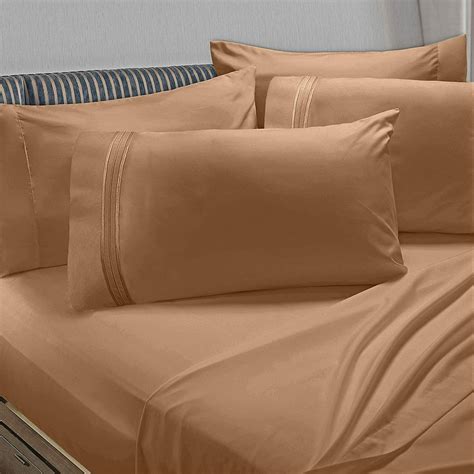 piece  collection bed sheet set  extra pillowcases deep