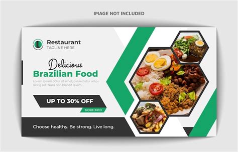 Premium Vector Tasty Brazilian Food Banner Template Design