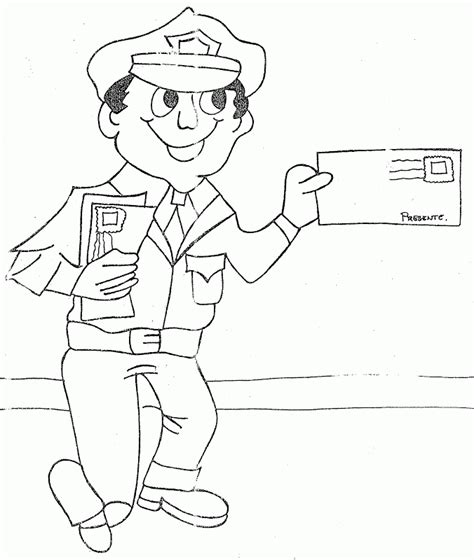 mailman coloring page coloring home
