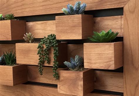 modern wall planter vertical succulent wall art wall etsy