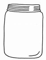 Jar Mason Clipart Empty Coloring Jars Cookie Clip Template Glass Outline Candy Drawing Cliparts Printable Stamps Pages Digital Line Library sketch template