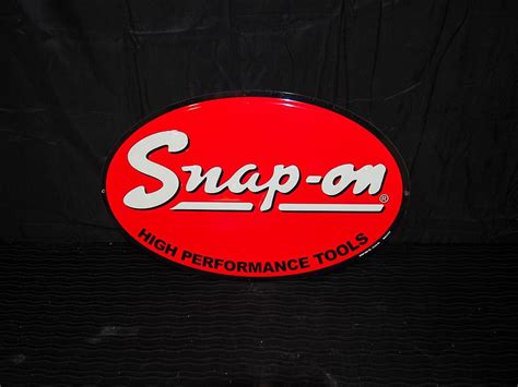 snap  tools embossed oval single sided tin sign bodnarus auctioneering