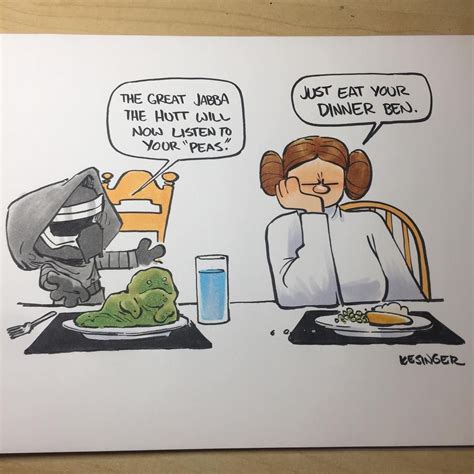 star wars comic calvin and hobbes leia and kylo ren at the dinner table jedi clones and