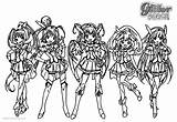 Glitter Force Coloring Pages Girls Five Printable Kids Color Adults Bettercoloring sketch template