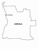 Angola Mapa Cartine Disegni Landkarten Geografie Tudodesenhos Nazioni Malvorlage sketch template