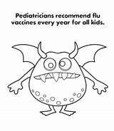 Flu Vaccination sketch template