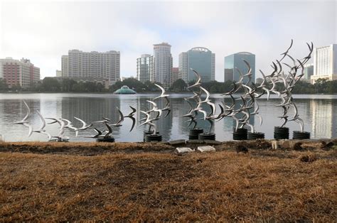 art orlando sculpture takes flight  lake eola bungalower
