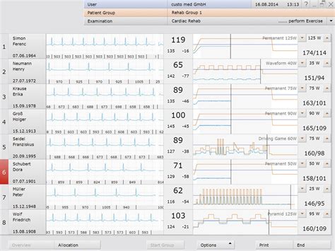 rehabilitation software custo med gmbh cardiac  ecg monitoring