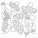 Hat Mexican Getdrawings Drawing sketch template