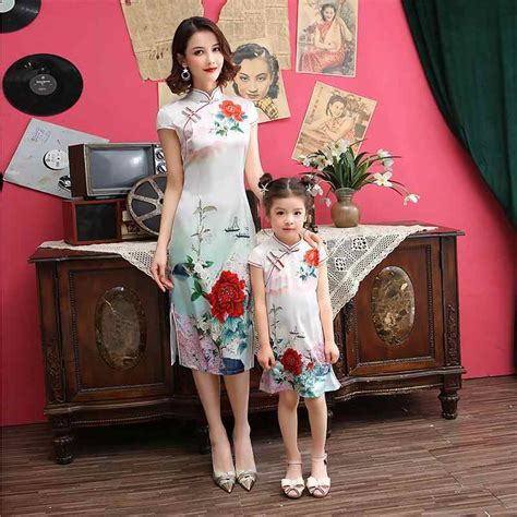 twinning dress bohe lace mother daughter dresses floral mommy girls