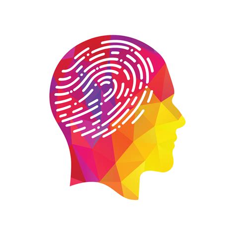 fingerprint  human head icon symbol   identity head