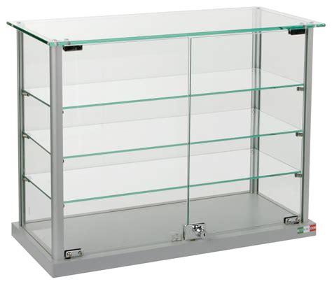 Countertop Display Case W Glass Canopy Top And 3 Shelves