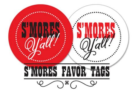 items similar  smores favor tags printable instant