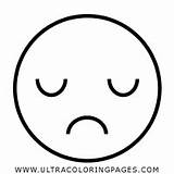 Emoticon Emoji Tristezza Cheerful Sad Ultracoloringpages sketch template