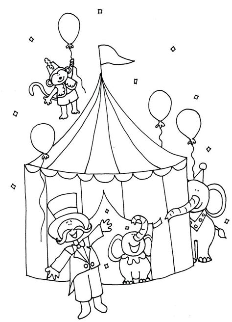 carnival coloring pages  preschool circus theme crafts coloring