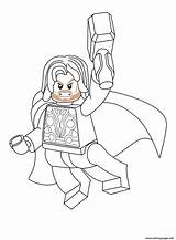 Thor Coloring Marvel Lego Pages Printable sketch template