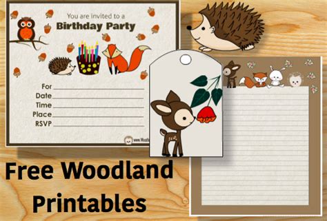 woodland animals printables