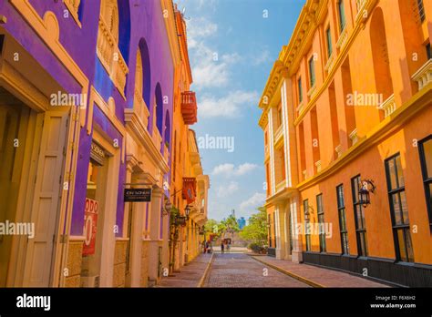 town cartagena bolivar colombia colonial spanish buildings world heritage site stock photo