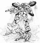 Robotech Cyclone Chuckwalton Invid Mospeada sketch template