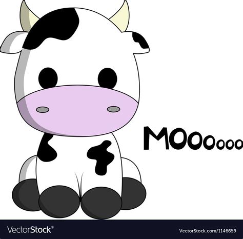 Cute Cow Cartoon Royalty Free Vector Image Vectorstock Cartoons