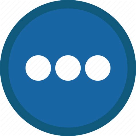 blue circle details menu  options icon