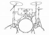 Drum Coloring Colouring Getcolorings Drums Kit sketch template