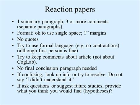 writing  reaction paper   format writefictionwebfccom