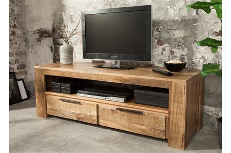 meuble tv bois massif moderne  cm cbc meubles