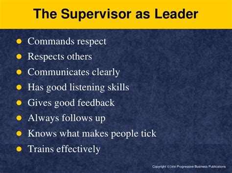 qualities good supervisor
