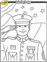 Crayola Veteran Everfreecoloring Veteranos Remembrance Troops Cadete Militar Children Capitan Adults sketch template